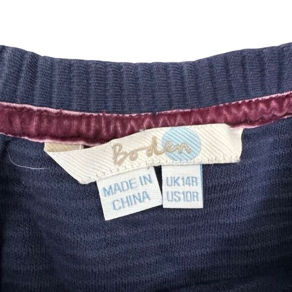 Boden Ottoman Dress Navy‎ Ribbed Women’s Size 10R Pockets Zip Back - Picture 3 of 7